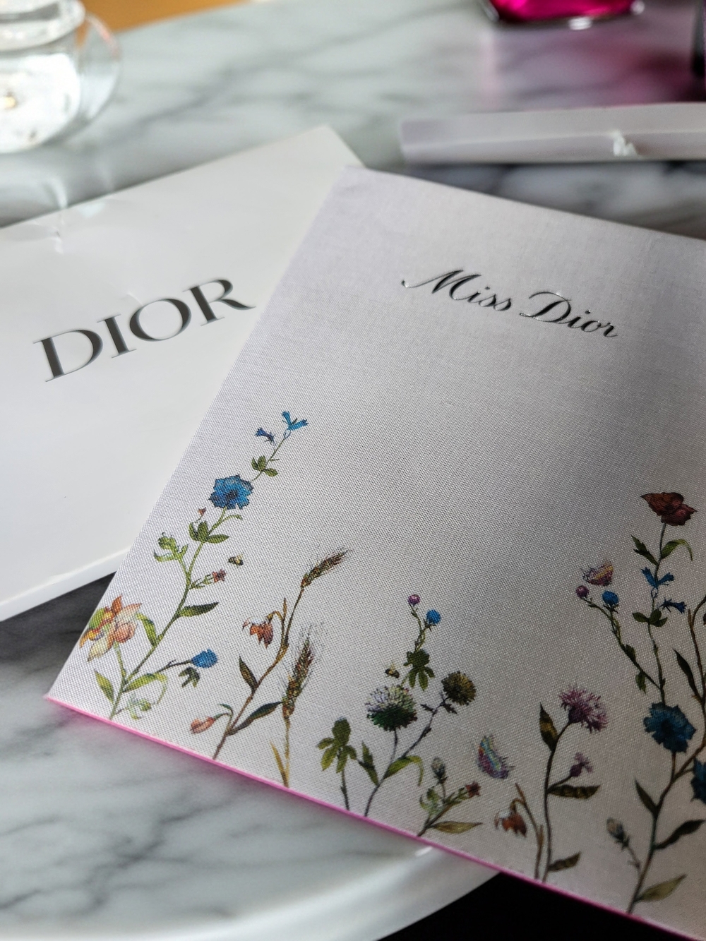 Dior Miss Dior Floral White Notebook - White with Multicolor Floral Accents